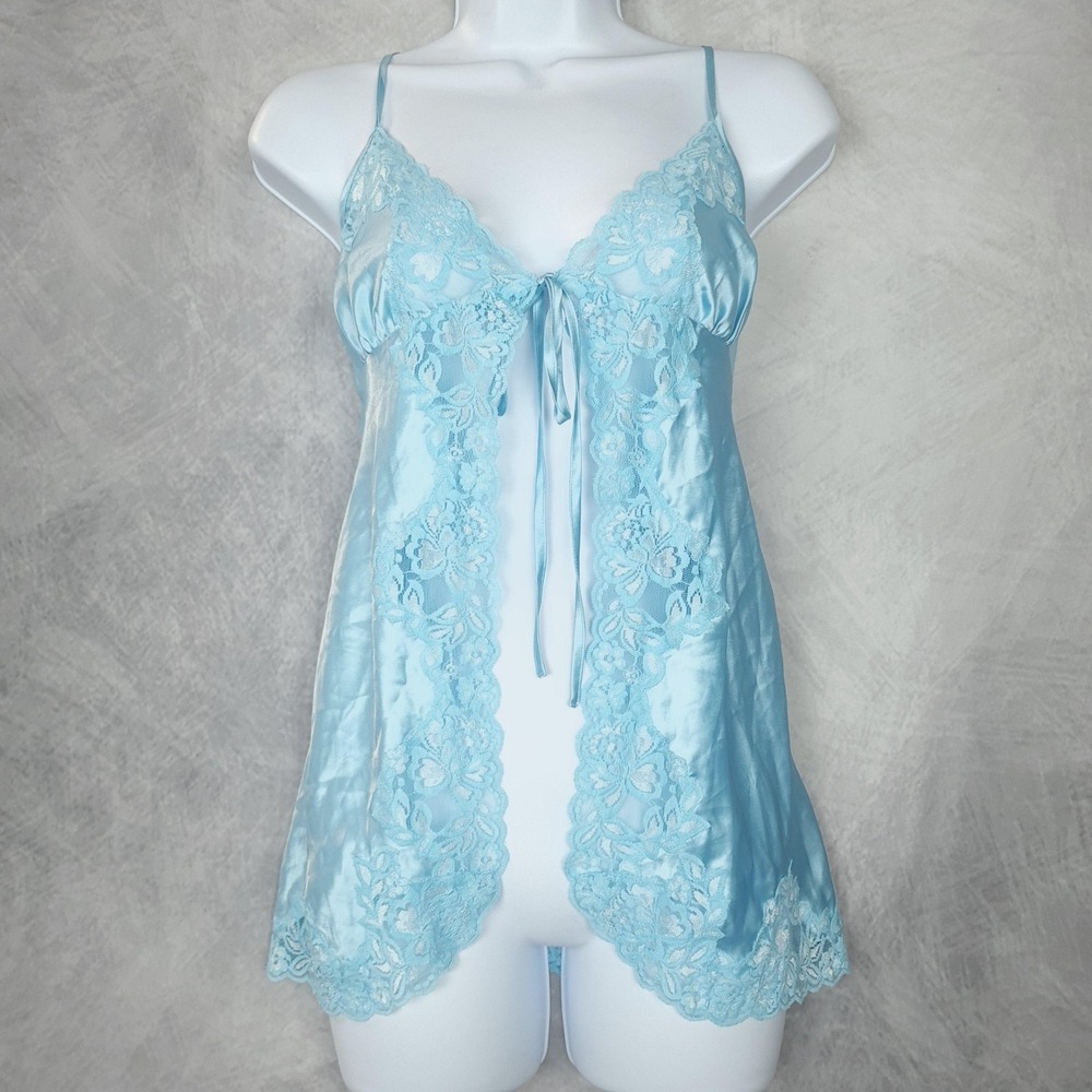 Fredericks Of Hollywood Babydoll Top Womens Large Whimsy Fairy Lace Romantic